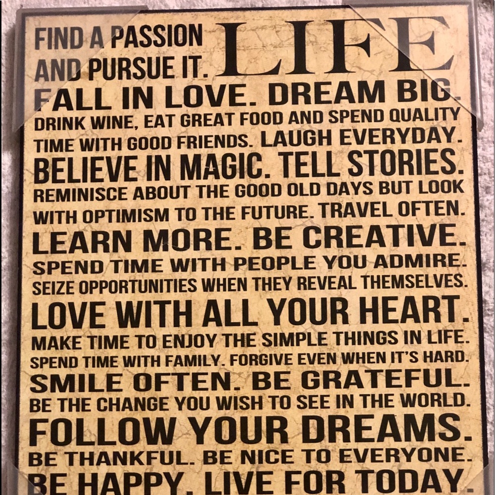 Wall plaque sayings